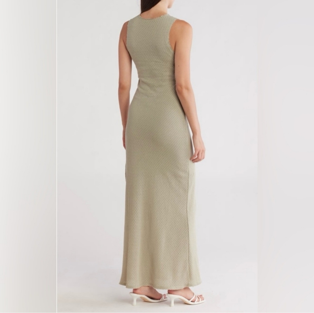 Rag & Bone Carine Texture Knit Maxi Dress In Green XL NWT - Picture 2 of 5